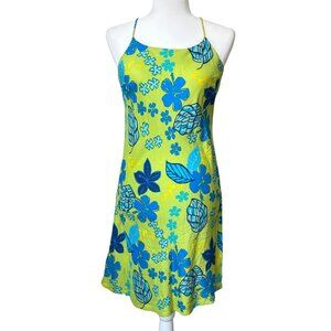 Vintage Y2K Hawaiian Floral Dress Size 8 Retro Mod
